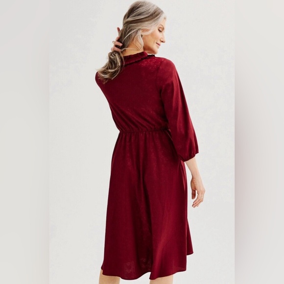 Croft & Barrow Ruffle Neck Dress SZ Medium NWOT - Picture 3 of 11